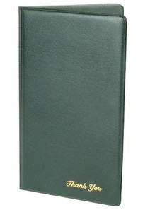 Black Restaurant Check Presentation Cover