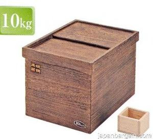 Wooden Rice Storage Container Box 22 lbs