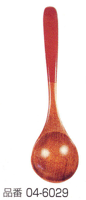 Japanese Wooden Spoon Red Handle 6in