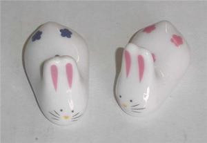 Set of 2 Porcelain Chopstick Rest Bunny