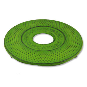 Hobnail Cast Iron Teapot Trivet Lime Green