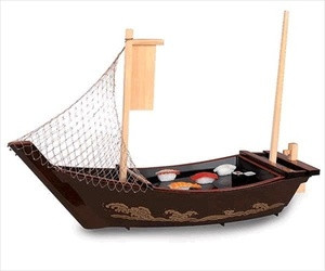 Plastic Lacquer Sushi Boat Serving Plate 31.5