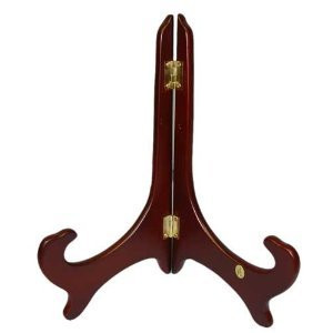 Rosewood Wooden Plate Stand Easel 10in