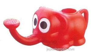 Japanese Plastic Garden Watering Water Can Red Elephant