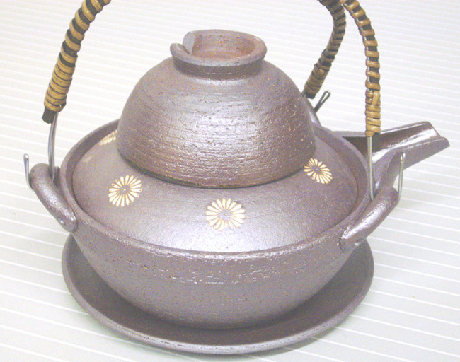Japanese Bankoyaki Dobin Mushi Teapot Clay Cooking Pot Set