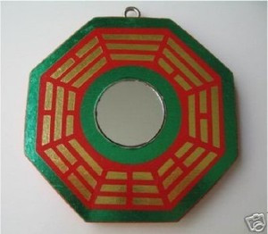 Chinese Feng shui Wooden Bagua Mirror