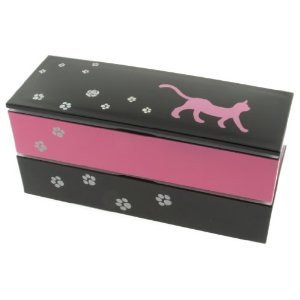 Japanese Pink Fashion Cat 2-Tiered Bento Box