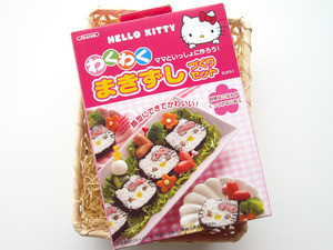 Hello Kitty Sushi Rice Mold Paddle Rolling Mat Set