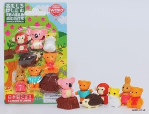 Iwako Forest Animals Eraser Set