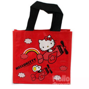 Sanrio Hello Kitty Nonwoven Tote Bag Red Color