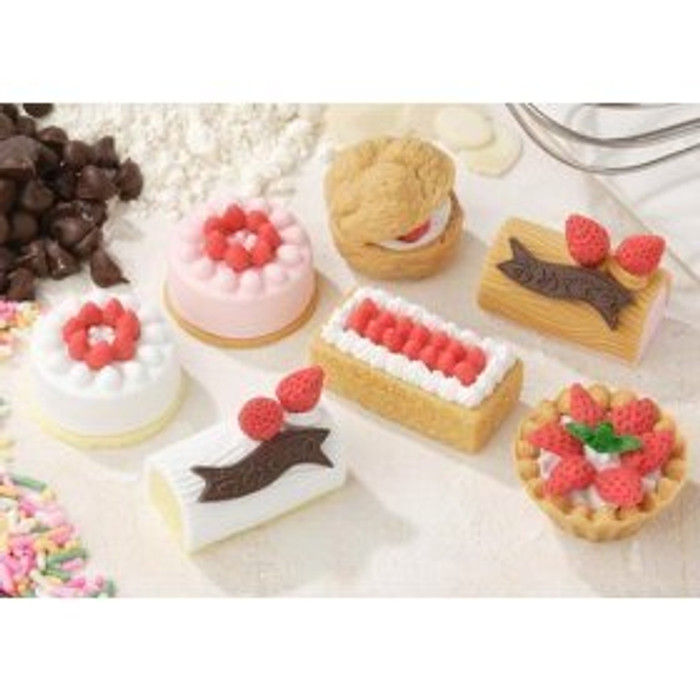 7 pieces Iwako erasers - Cake Pastry (Color May Vary)
