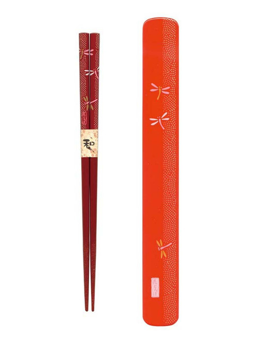 Travel Chopsticks with Case Reusable Chinese Korean Japanese Bamboo Portable Chop Sticks Utensil Dishwasher Safe Made in Japan, Red Dragonfly Travel Chopsticks with Case Reusable Chinese Korean Japanese Bamboo Portable Chop Sticks Utensil Dishwasher Safe Made in Japan, Red Dragonfly