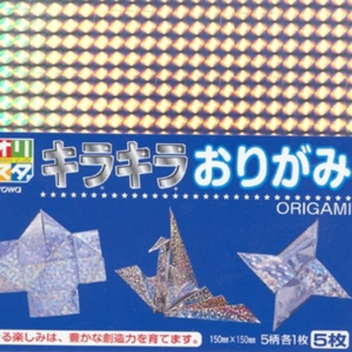 Origami Paper Single Side Assorted Prism Color 6in 5 sheets