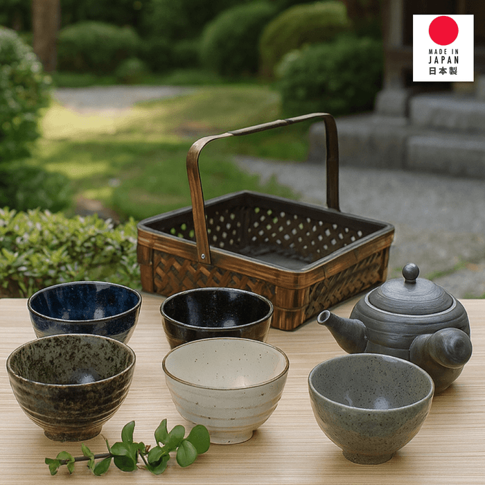 Japanese Ceramic Tea Set with Teapot & 5 Cups – Made in Japan
