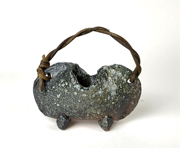 Japanese Ikebana Shigaraki Pottery Zen Flower Arrangement Vase Made in Japan 4707