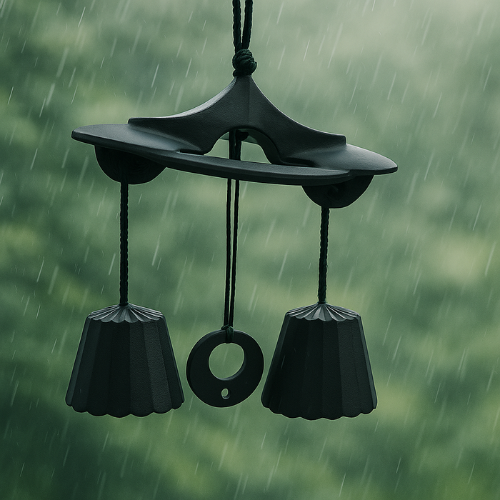 Japanese Cast Iron Windchimes Nambu Cast Iron Dual Bell Wind Chimes Zen Garden