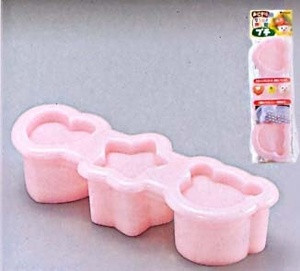 Sushi Press Nigiri Rice Mold Maker 3 Shapes Pink