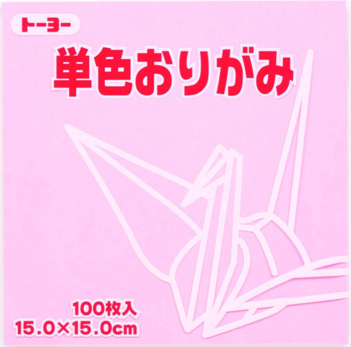 Toyo Origami Paper Single Color Light Pink 15cm 100 Sheets