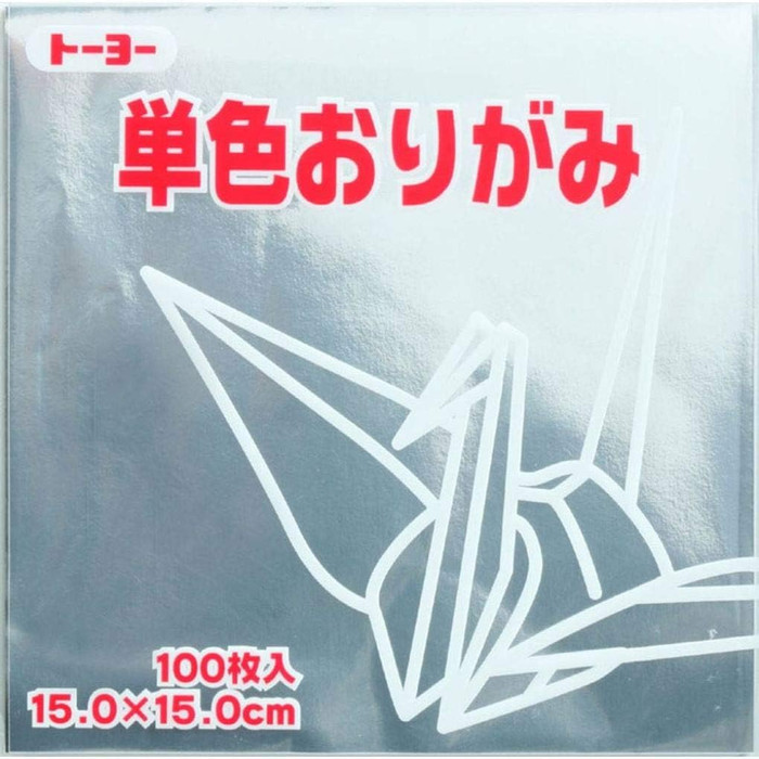 Toyo Origami Paper Single Color Silver 15cm 100 Sheets Toyo Origami Paper Single Color Silver 15cm 100 Sheets