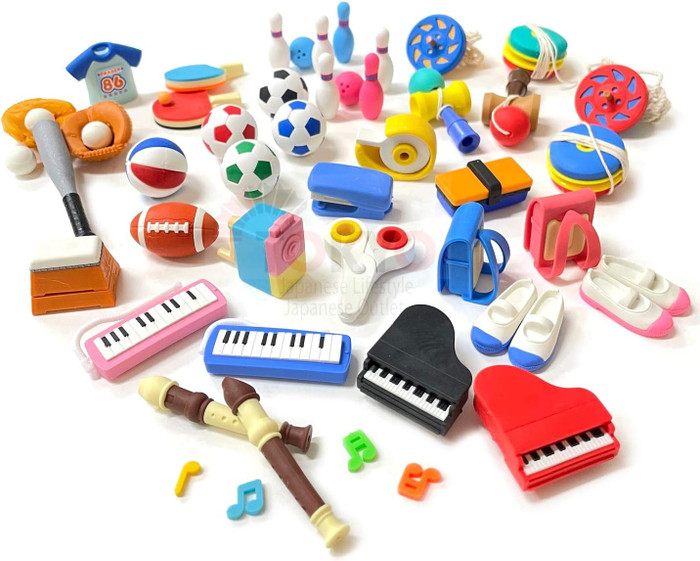 20 Pcs Iwako School Mix Eraser Gift for Kids Christmas Back to School Gift Made in Japan