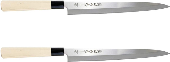 2 Pack Yanagiba Sashimi Sushi Chef Knife High Carbon Stainless Steel Blade 10-1/2 inch Made in Japan 