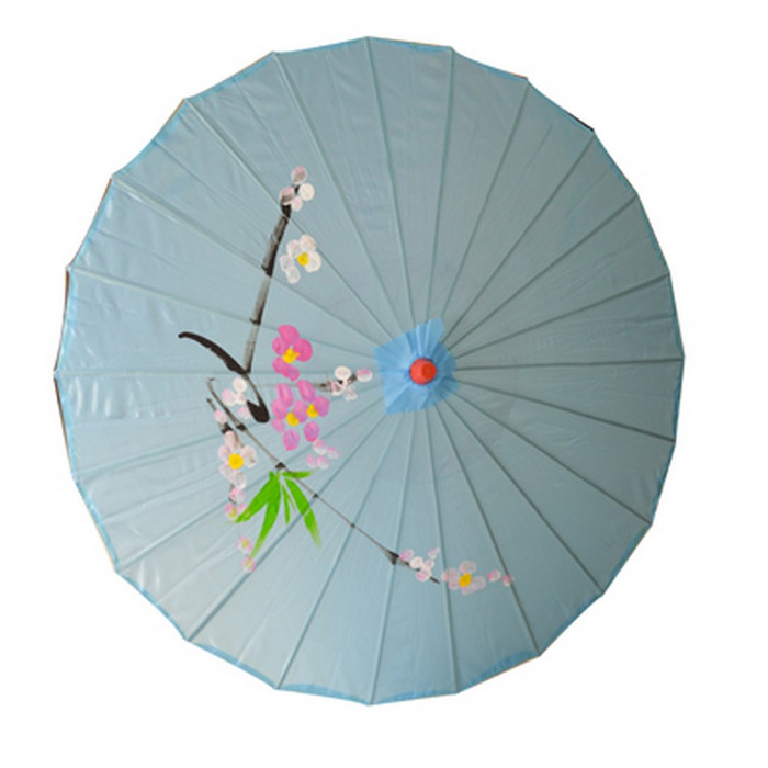 3 Pack Light Blue Nylon Umbrella Parasol Dance Decorate 32 in Adult Size 