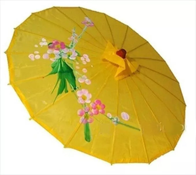 3 Pack Yellow Nylon Umbrella Parasol Photography Dance 22 inch Kid Size