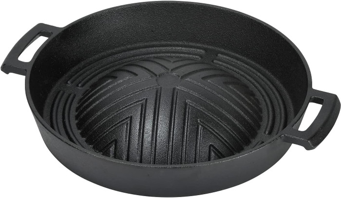 Pearl Metal Genghis Khan Pot 10.6 in Deep Type Cast Iron Cassette Stoves