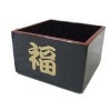 Plastic Sake Cup Nuri Masu Fuku Black