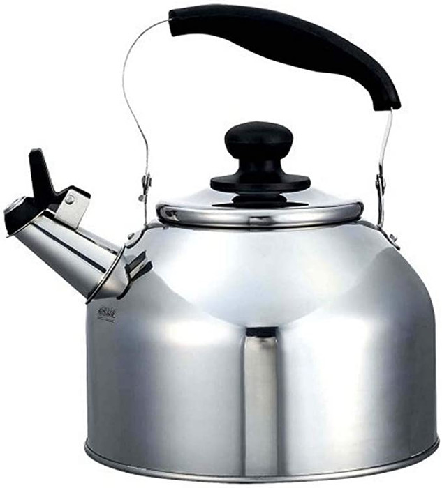 Large Whistling Tea Kettle Stainless Steel Teapot Tea Pot for IH Stove Induction Heating Cooktop Compatible 5.28 Quarter, 5.0 Liter Large Whistling Tea Kettle Stainless Steel Teapot Tea Pot for IH Stove Induction Heating Cooktop Compatible 5.28 Quarter, 5.0 Liter