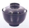Plastic Soup Bowl w/ Lid Black