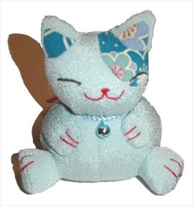 Bean Bag Lucky Cat Blue