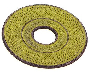 Hobnail Cast Iron Teapot Trivet Lime Yellow