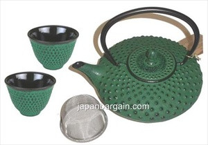 Shogun Cast Iron Tea Set Green