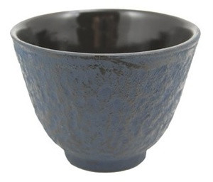 Blue Cast Iron Teacup