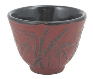 Red Bamboo Cast Iron Teacup