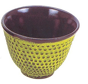 Hobnail Cast Iron Teacup Lime Yellow