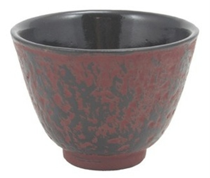 Burgundy Cast Iron Teacup Burgundy Cast Iron Teacup