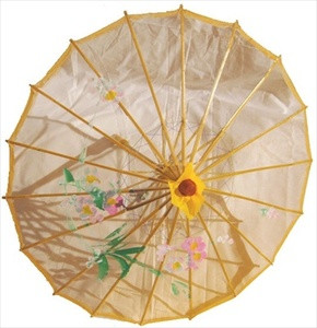 Orange Transparent Japanese Parasol 30in
