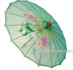 Green Transparent Chinese Parasol 22in