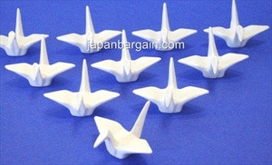 1x White Porcelain Crane Chopstick Rest