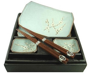 Blue Sushi Serving Plate Set 6pc UME