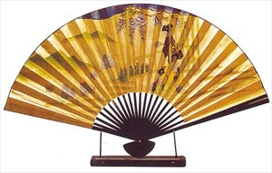 Large Japanese Table Fan Geisha 18in