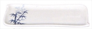 Bamboo Melamine Sushi Plate 10x3.75in