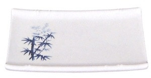 Bamboo Melamine Sushi Plate 6.5x4.5in