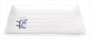 Bamboo Melamine Teriyaki Plate 11x7in