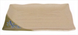 Green Melamine Tempura Plate 13.25x9in