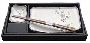Japanese Sushi Plate Chopsticks 3pc Set