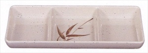 Reed Melamine Three Compartment Sauce Dish