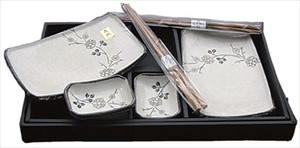 Japanese Sushi Plate Chopsticks 6pc Set